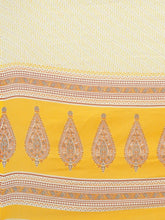 Women Yellow Orange Printed Kurta With Palazzos Dupatta